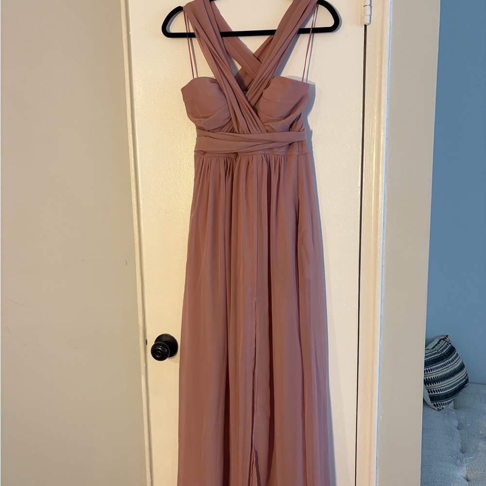 Birdy Grey Strapless Mauve Gown - Picture 4 of 8